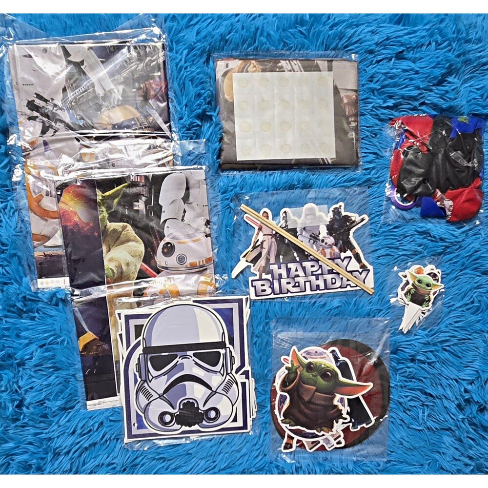 52pc Star Wars Decoration Set Birthday Party Decor Kit- Grogu & Stormtrooper